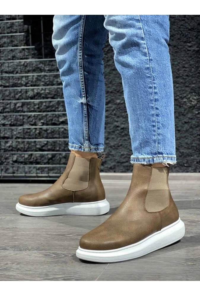 Shoecide Yüksek Taban Ayakkabı 111 Vizon