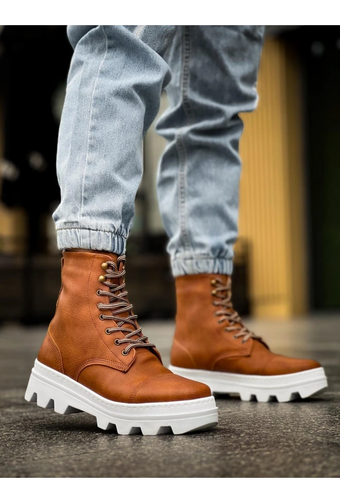 Shoecide Yüksek Taban Ayakkabı B-023 Taba