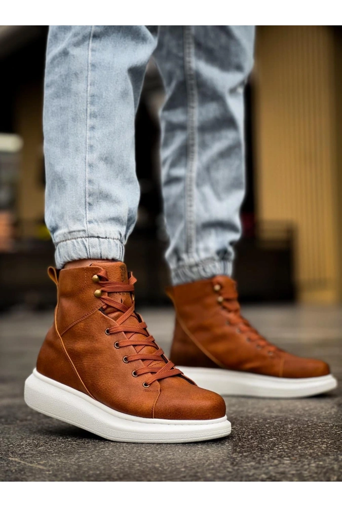 Shoecide Yüksek Taban Ayakkabı B-080 Taba