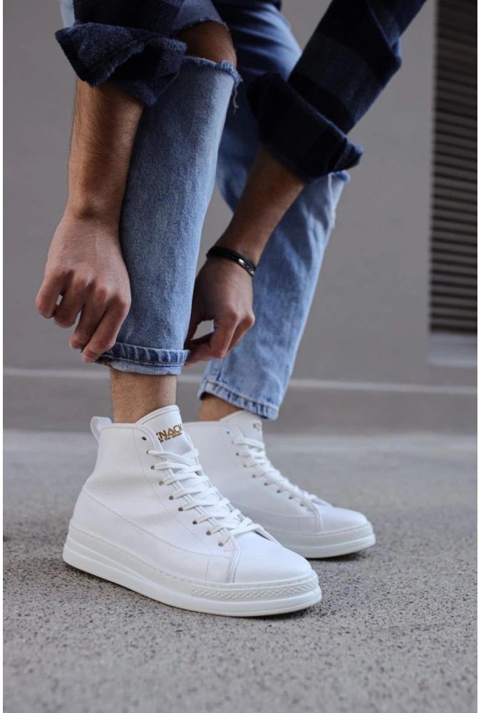 Shoecide Yüksek Taban Ayakkabı C-030 Beyaz