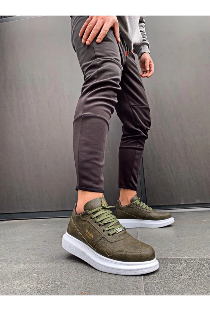 Shoecide Yüksek Taban Günlük Ayakkabı 040 Haki