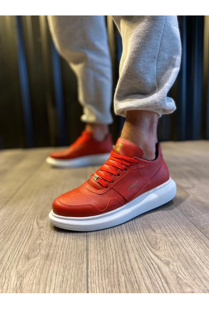 Shoecide Yüksek Taban Günlük Ayakkabı 040 Kırmızı