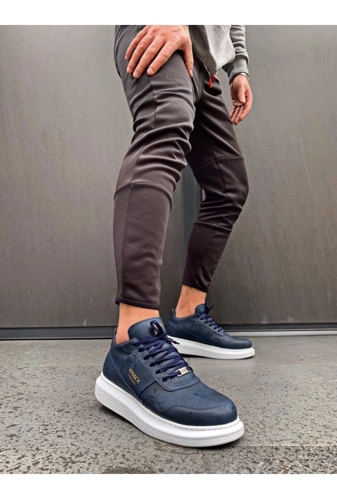 Shoecide Yüksek Taban Günlük Ayakkabı 040 Lacivert