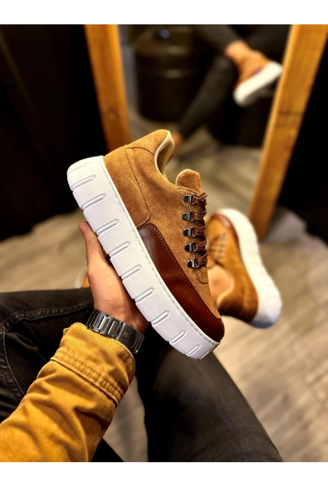 Shoecide Yüksek Taban Günlük  Ayakkabı 600 Taba