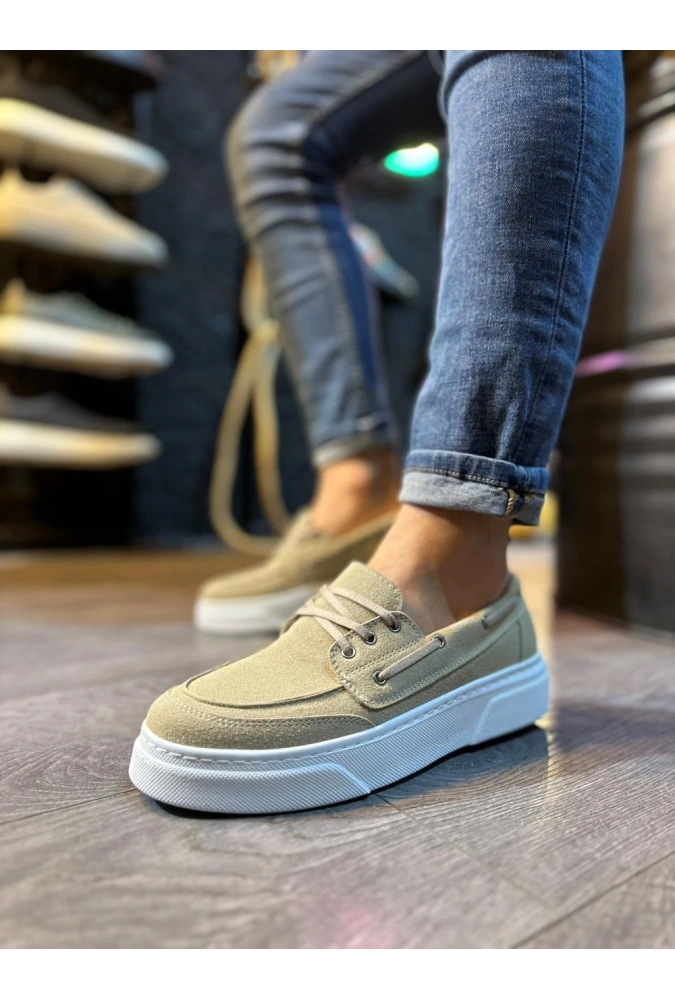 Shoecide Yüksek Taban Günlük Ayakkabı 700 Vizon