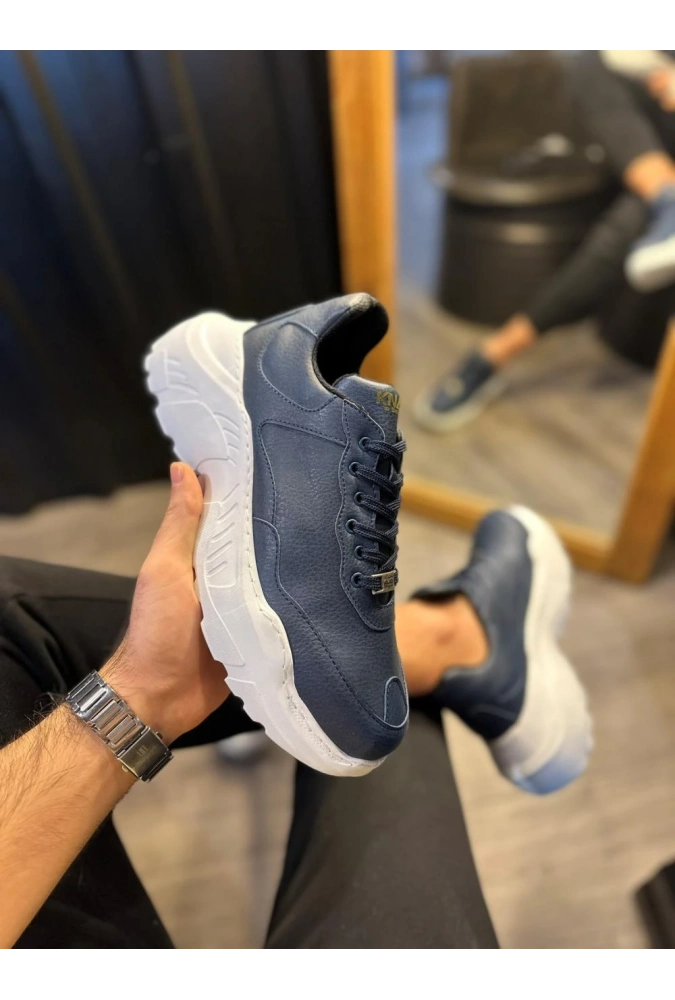 Shoecide Yüksek Taban Günlük Ayakkabı N75 Lacivert