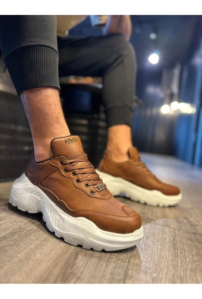 Shoecide Yüksek Taban Günlük Ayakkabı N75 Taba