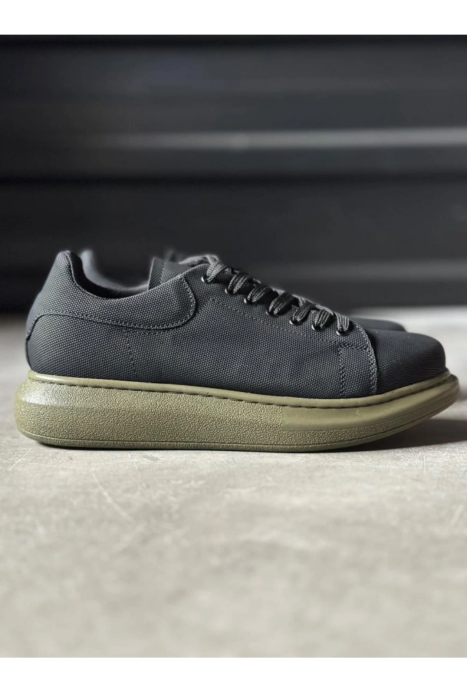 Shoecide Yüksek Taban Günlük Ayakkabı Tırtıklı 041 Siyah