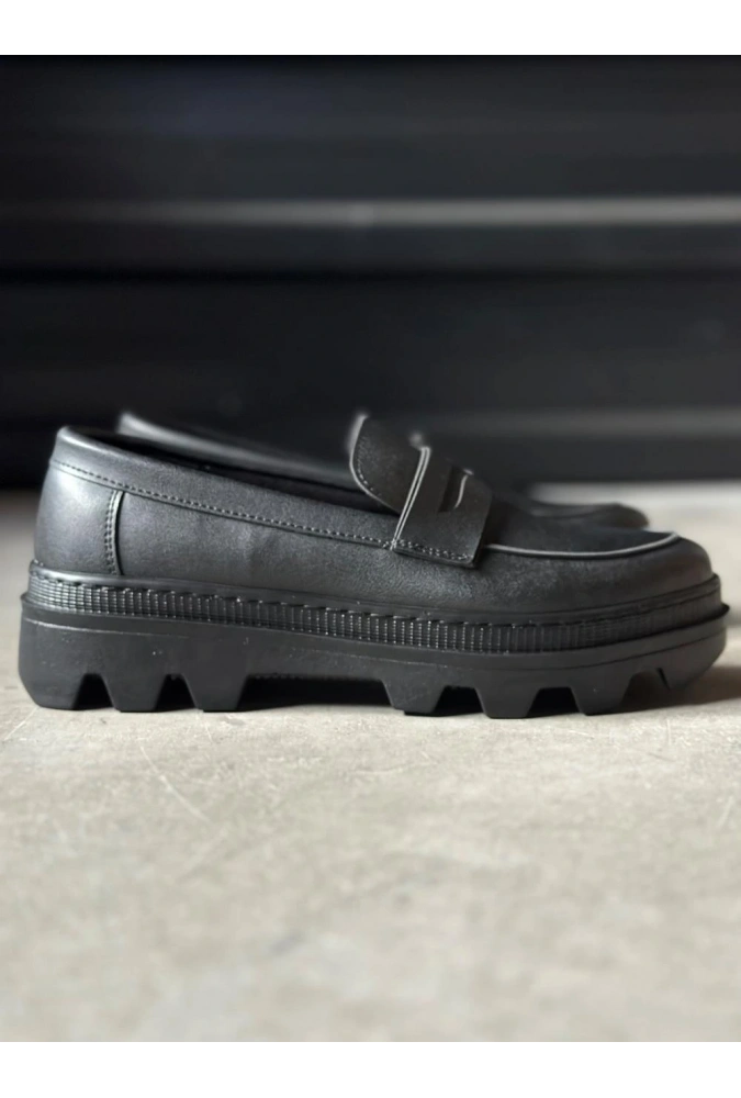 Shoecide Yüksek Taban Klasik Ayakkabı 779 Siyah (siyah Taban)