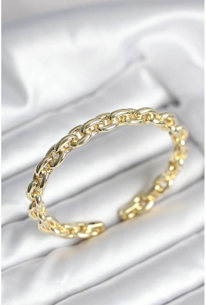 Shoecide Zincir Model Gold Renk Pirinç Kadın Bileklik