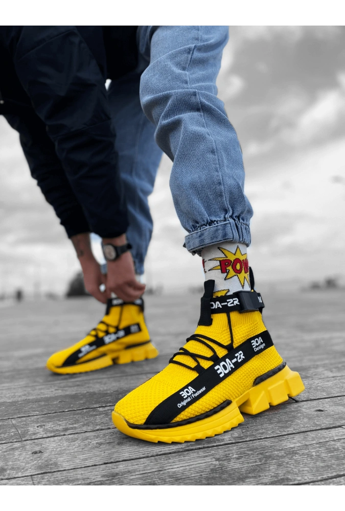 Shoecide Zr-x700 Tarz Sarı Renk Spor Ayakkabı