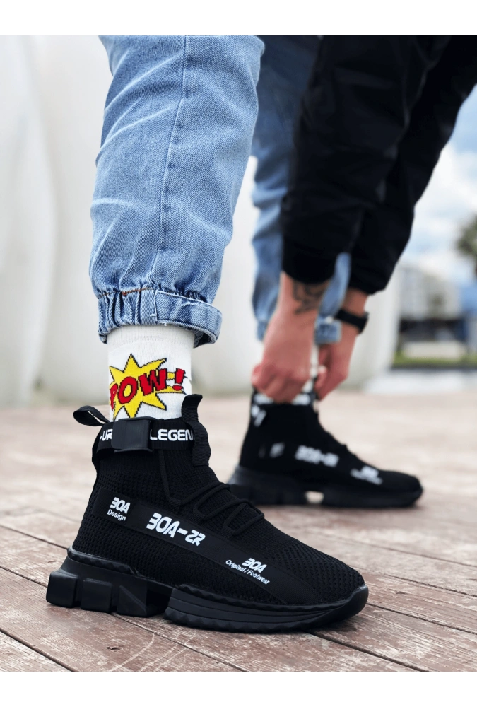 Shoecide Zr-x700 Tarz Siyah Taban Spor Ayakkabı