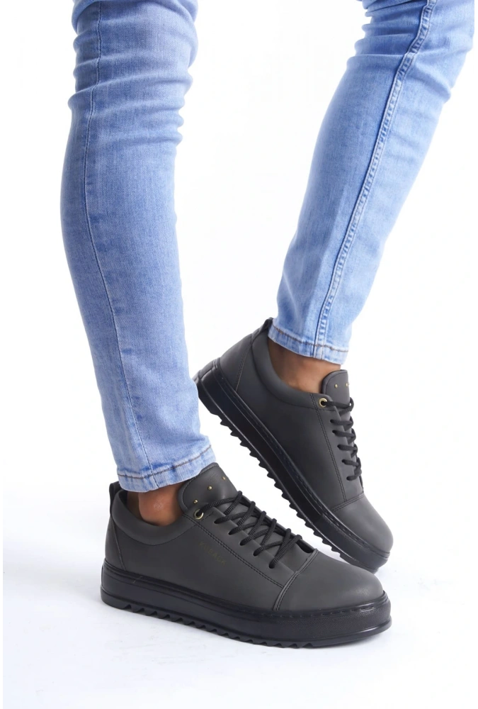 Swo152 Cool Bağcıklı Cilt Erkek Günlük Spor Klasik Ayakkabı Cst - Füme