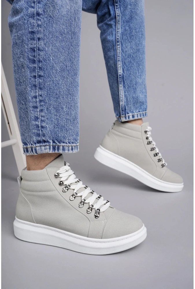 Swo206 Ottawa Bağcıklı Süet Erkek Günlük Spor Bot Bt - Gri