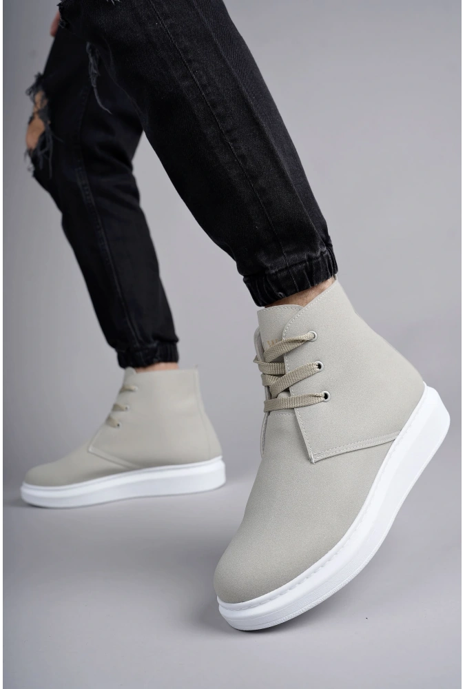 Swo207 Oslo Bağcıklı Süet Erkek Günlük Spor Bot Bt - Gri