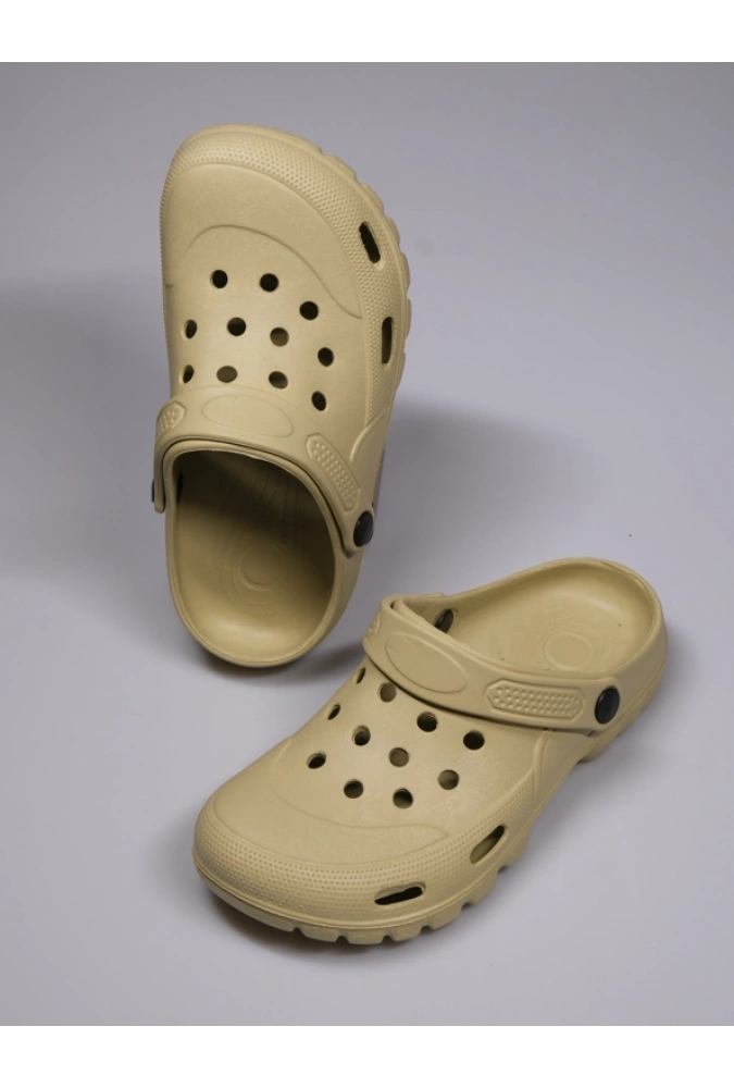 Yeşil Kadın Bantlı Çıkarılabilir Tokalı Rahat Taban Eva Sandalet