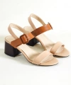 Shoecide Kadın Kahverengi Renkli Toka Detaylı Sandalet