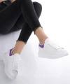 Shoecide Kadın Lila Renk Detaylı Sneaker Ayakkabı
