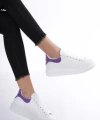Shoecide Kadın Lila Renk Detaylı Sneaker Ayakkabı