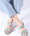 Shoecide Kadın Mint Çift Düğümlü Düz Terlik