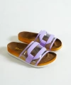 Shoecide Lux Kadın Lila Tokalı Tek Bant Terlik&sandalet 005
