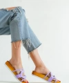Shoecide Lux Kadın Lila Tokalı Tek Bant Terlik&sandalet 005