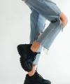 Shoecide Lux Kadın Siyah Yüksek Taban Sneaker Spor Ayakkabı Sp150