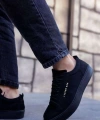 Shoecide Bbo0104 Bağcıklı  Nubuk Siyah Spor Klasik Erkek Ayakkabı