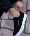 Shoecide Bbo0104 Bağcıklı  Nubuk Spor Klasik Siyah Erkek Ayakkabı