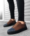 Shoecide Bbo0104 Bağcıklı Taba Ekose Süet Siyah Taban Spor Klasik Erkek Ayakkabı