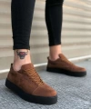 Shoecide Bbo0104 Bağcıklı Taba Süet Siyah Taban Spor Klasik Erkek Ayakkabı