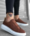 Shoecide Bbo0134 Boa Kalın Yüksek Taban Çapraz Bant Taba Beyaz Erkek Ayakkabı