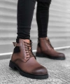 Shoecide Bbo0186 Fermuarlı Tokalı Taba Erkek Klasik Spor Klasik Yarım Bilek Bot