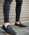 Shoecide Bbo0198 Klasik Nubuk Siyah Casual Erkek Ayakkabı