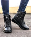 Shoecide Bbo0600 Bağcıklı Siyah Boksör Unisex Spor Postal Bot