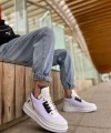 Shoecide Bbo0606 Bağcıklı Rahat Yüksek Taban Beyaz  Casual Erkek Spor Ayakkabı