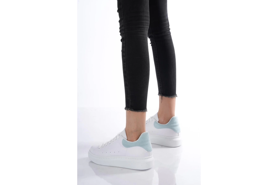 Shoecide Kadın Mint Renk Detaylı Sneaker Ayakkabı