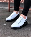 Shoecide Wg029 3 Bant Legend Beyaz Kömür Kalın Taban Casual Erkek Ayakkabı