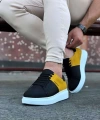 Shoecide Wg151 Siyah Sarı Süet Erkek Günlük Ayakkabı
