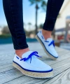 Shoecide Shch311 Espadril Erkek Ayakkabı Beyaz / Sax Mavı