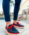 Shoecide Shch311 Espadril Erkek Ayakkabı Sıyah - Kırmızı