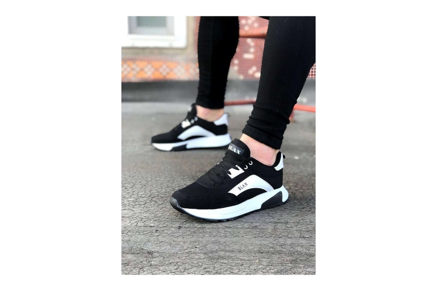 Shoecide Wg204 Siyah Beyaz Erkek Spor Ayakkabı
