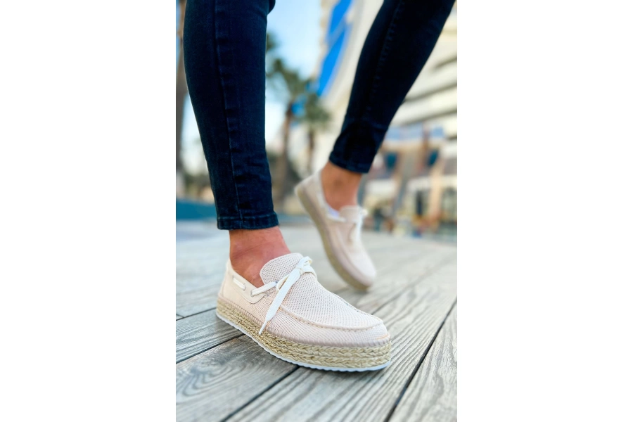 Shoecide Shch311 Espadril Erkek Ayakkabı Bej