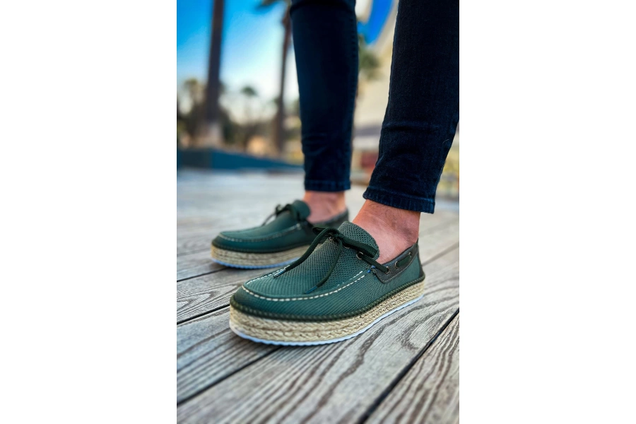 Shoecide Shch311 Espadril Erkek Ayakkabı Hakı