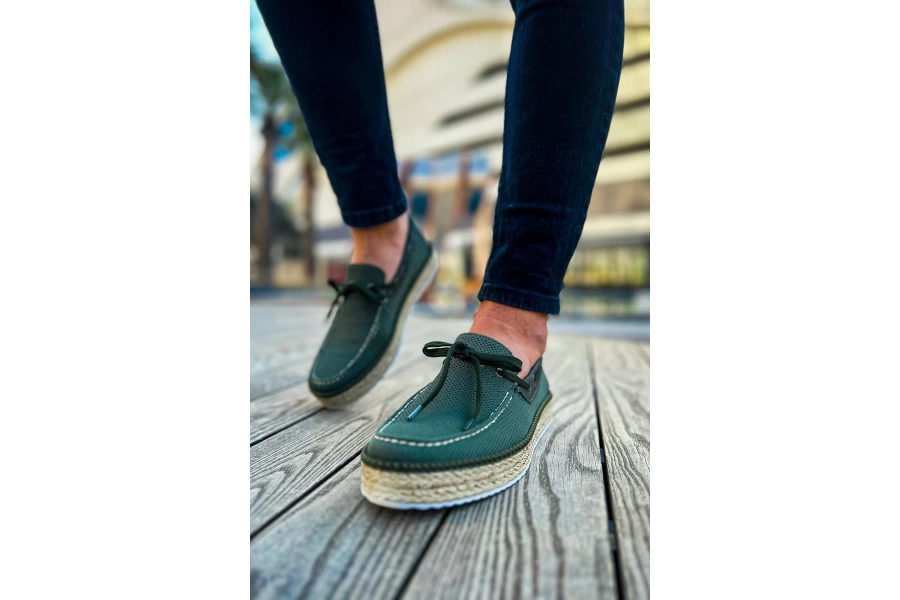 Shoecide Shch311 Espadril Erkek Ayakkabı Hakı