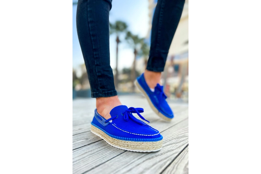 Shoecide Shch311 Espadril Erkek Ayakkabı Mavı