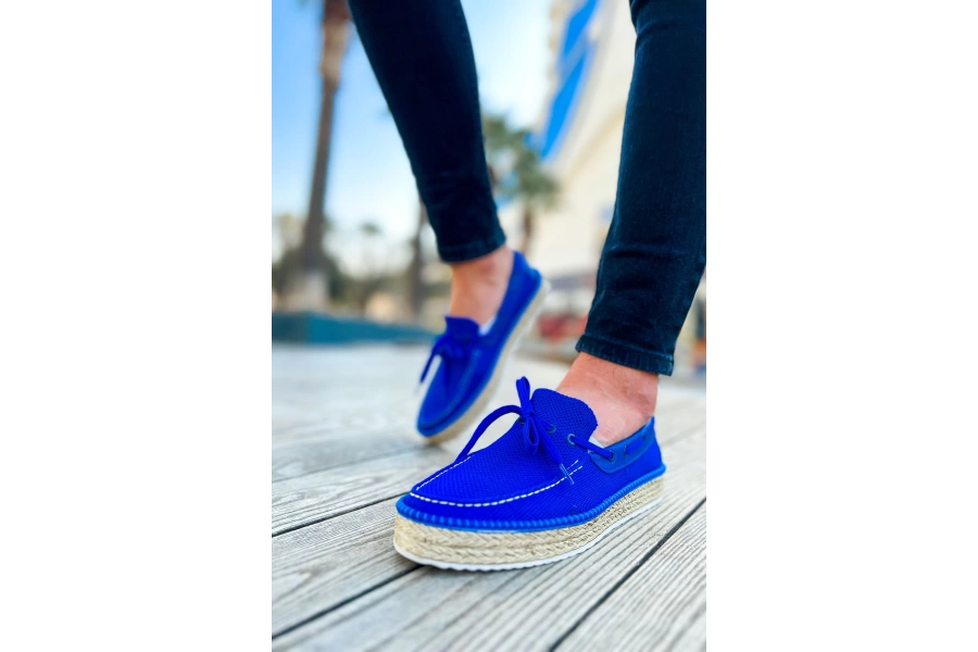 Shoecide Shch311 Espadril Erkek Ayakkabı Mavı