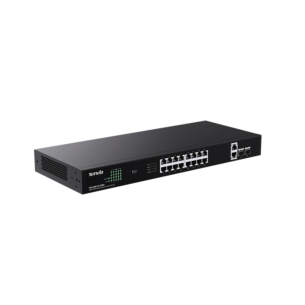 TENDA TEG1120P-16-250W 18PORT 10/100/1000 SWITCH