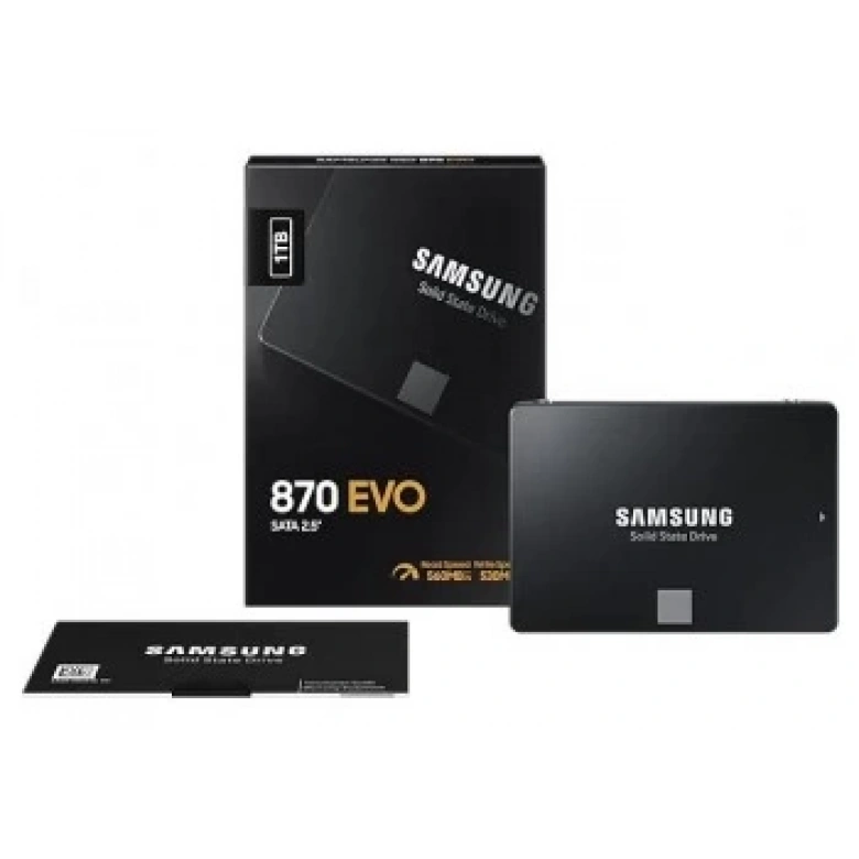 1TB SAMSUNG 870 560/530MB/s EVO MZ-77E1T0BW SSD (Resmi Distribütör Garantili)