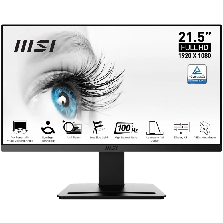 21.5 MSI PRO MP223 FHD 1MS 100HZ FLAT VA  ADAPTIVE-SYNC